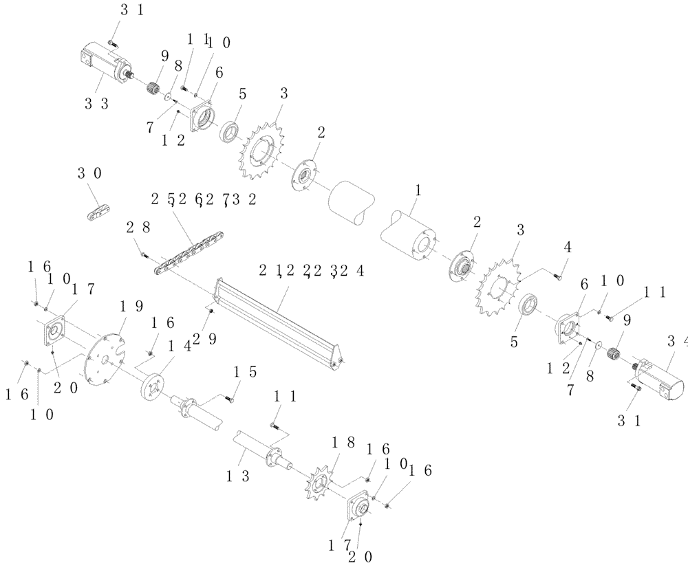 Схема запчастей Case IH A7000 - (A08.02[01]) - Elevator Drive (13) - FEEDER