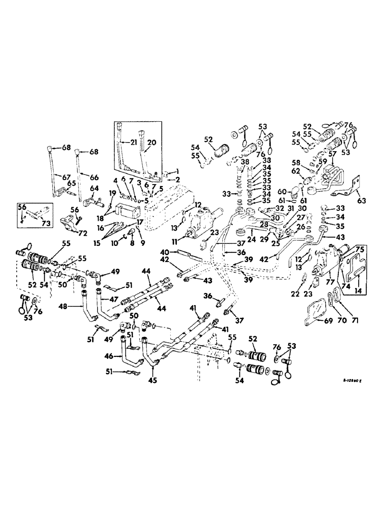 Схема запчастей Case IH 706 - (F-20) - HYDRAULICS SYSTEM, AUXILIARY VALVES AND TUBES (07) - HYDRAULIC SYSTEM