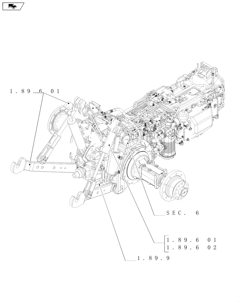 Схема запчастей Case IH PUMA 180 - (SEC. 09) - IMPLEMENT LIFT (00) - GENERAL