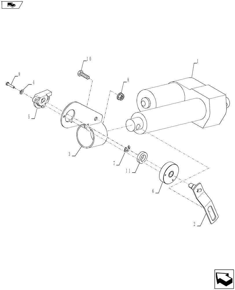 Схема запчастей Case IH RB455A - (55.435.02) - NET ACTUATOR (55) - ELECTRICAL SYSTEMS