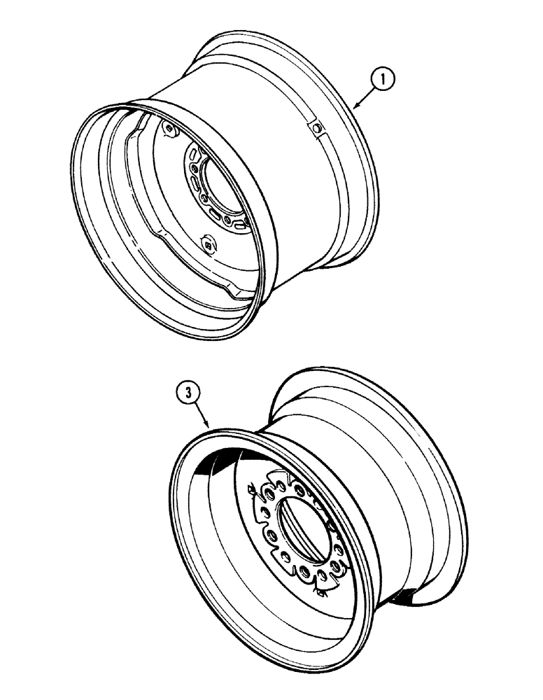 Схема запчастей Case IH 1490 - (T04-3) - REAR WHEELS, LOW PROFILE SPECIAL (11) - WHEELS & WEIGHTS