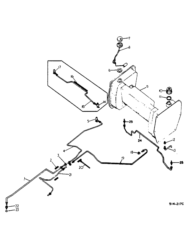 Схема запчастей Case IH HYDRO 84 - (12-06) - POWER, FUEL TANK SUPPORTS AND PIPING Power