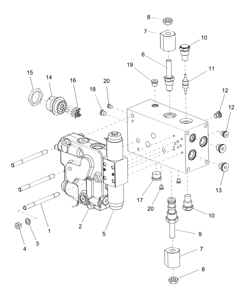 Схема запчастей Case IH AFX8010 - (A.10.A.18[6]) - VALVE, FEEDER STACK, STANDARD A - Distribution Systems