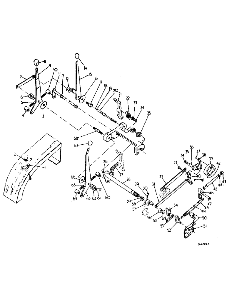 Схема запчастей Case IH 884 - (10-14) - DRAFT CONTROL LINKAGE (07) - HYDRAULICS