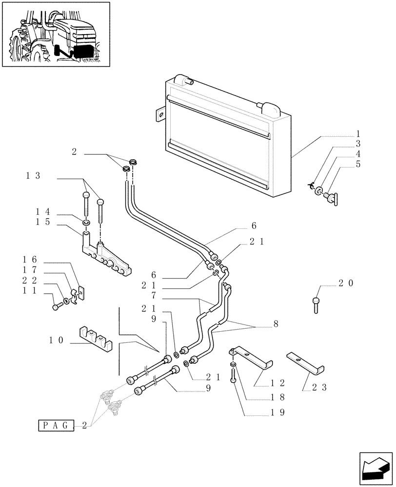 Схема запчастей Case IH MXM190 - (1.29.7/02[01]) - GEARBOX LUBRICATION PIPING - C4855 (03) - TRANSMISSION