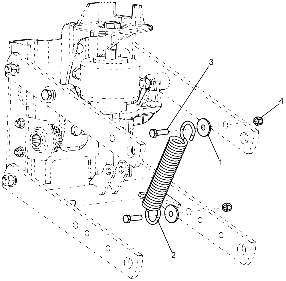 Схема запчастей Case IH 1260 - (75.200.27) - PNEUMATIC DOWN PRESSURE - ASSIST SPRING (75) - SOIL PREPARATION