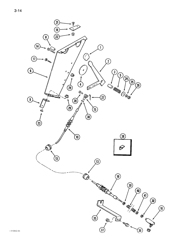 Схема запчастей Case IH 1640 - (3-14) - THROTTLE CONTROL (02) - FUEL SYSTEM