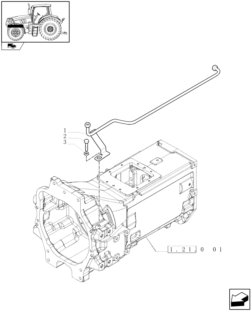 Схема запчастей Case IH PUMA 155 - (1.29.6/03) - INTEGRATED FRONT HPL WITH PTO - FRONT BRAKE VALVE PIPE (VAR.333648-334648) (03) - TRANSMISSION