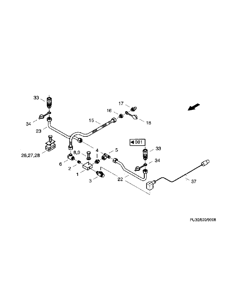 Схема запчастей Case IH PU3000 - (20) - HYDRAULICS, PU3000 (35) - HYDRAULIC SYSTEMS