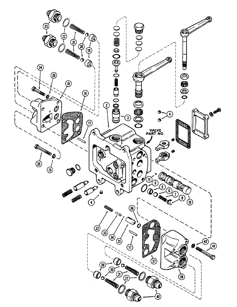 Схема запчастей Case IH 1370 - (200) - HYDRAULICS, A66467 LEFT HAND VARIABLE REMOTE HYDRAULICS VALVE (08) - HYDRAULICS