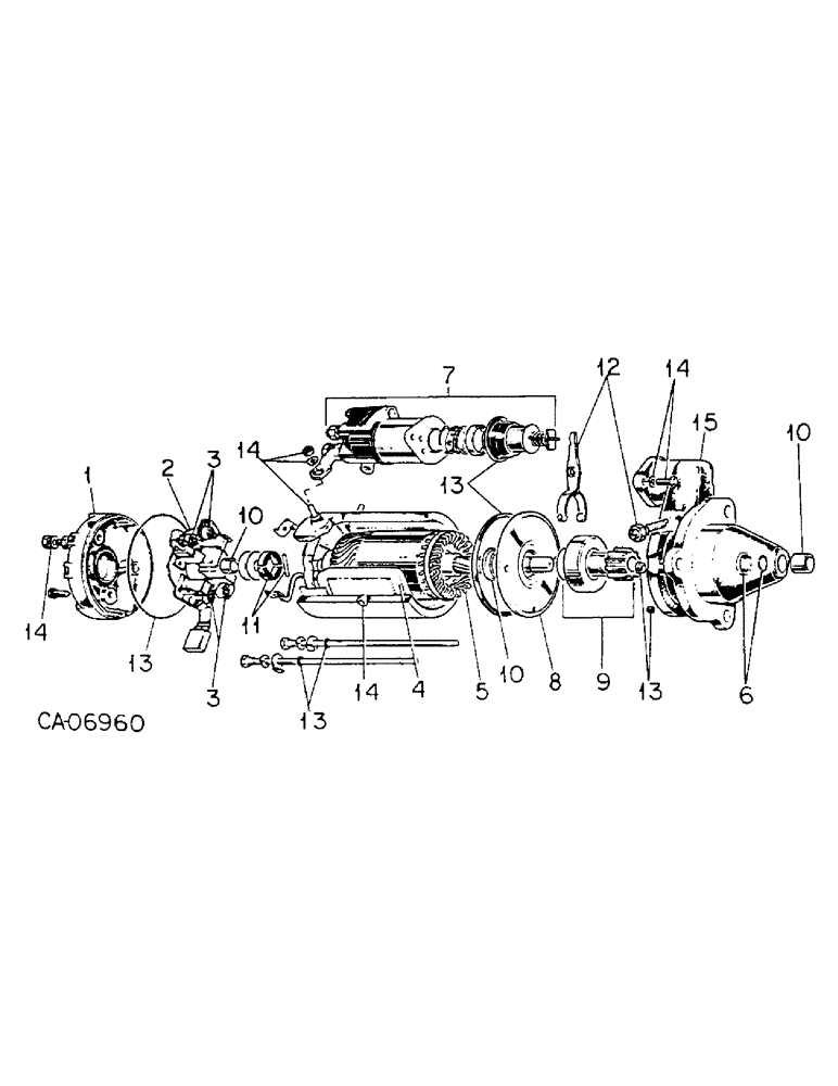 Схема запчастей Case IH 6388 - (08-27) - ELECTRICAL, CRANKING MOTOR, LUCAS ELECTRIC LTD (06) - ELECTRICAL