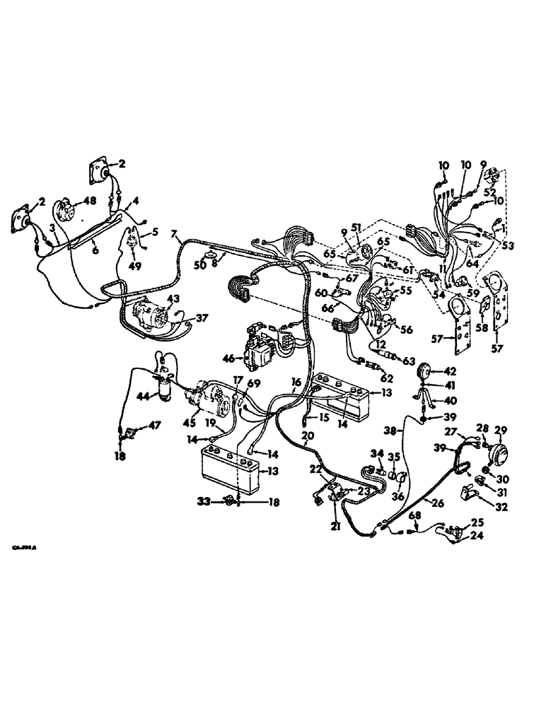 Схема запчастей Case IH 21456 - (08-09) - ELECTRICAL, STARTING AND LIGHTING, INTERNATIONAL TRACTORS (06) - ELECTRICAL