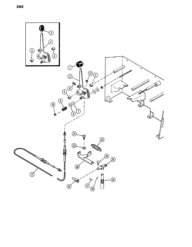 Схема запчастей Case IH 870 - (260) - DRAFT SENSING CONTROL (08) - HYDRAULICS