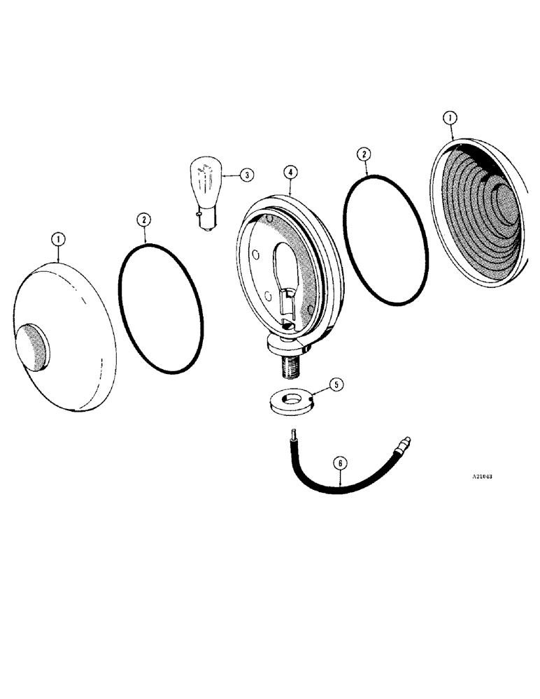 Схема запчастей Case IH 1470 - (044) - LAMP, TURN, DOUBLE FLASHING (04) - ELECTRICAL SYSTEMS