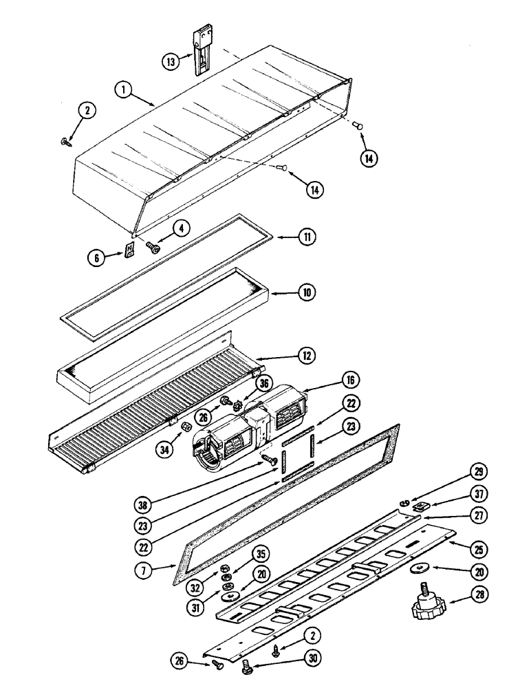 Схема запчастей Case IH 2096 - (9-432) - CAB, AIR FILTER AND BLOWER HOUSING (09) - CHASSIS/ATTACHMENTS