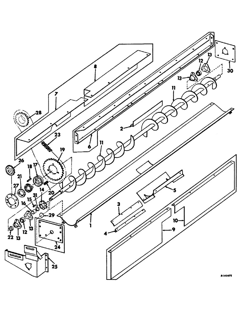 Схема запчастей Case IH 234 - (F-10) - SHELLER, SHELLER CORN CONVEYOR (58) - ATTACHMENTS/HEADERS