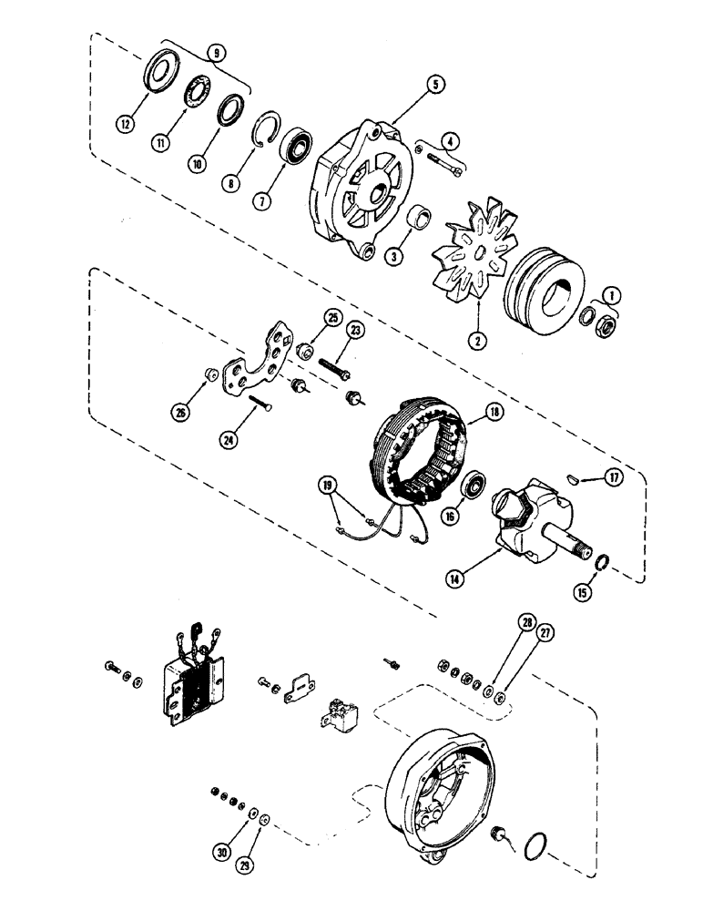 Схема запчастей Case IH 2470 - (118) - A45237 ALTERNATOR, PRESTOLITE NO. ALH5307-S, PRIOR TO P.I.N. 8825001 (04) - ELECTRICAL SYSTEMS