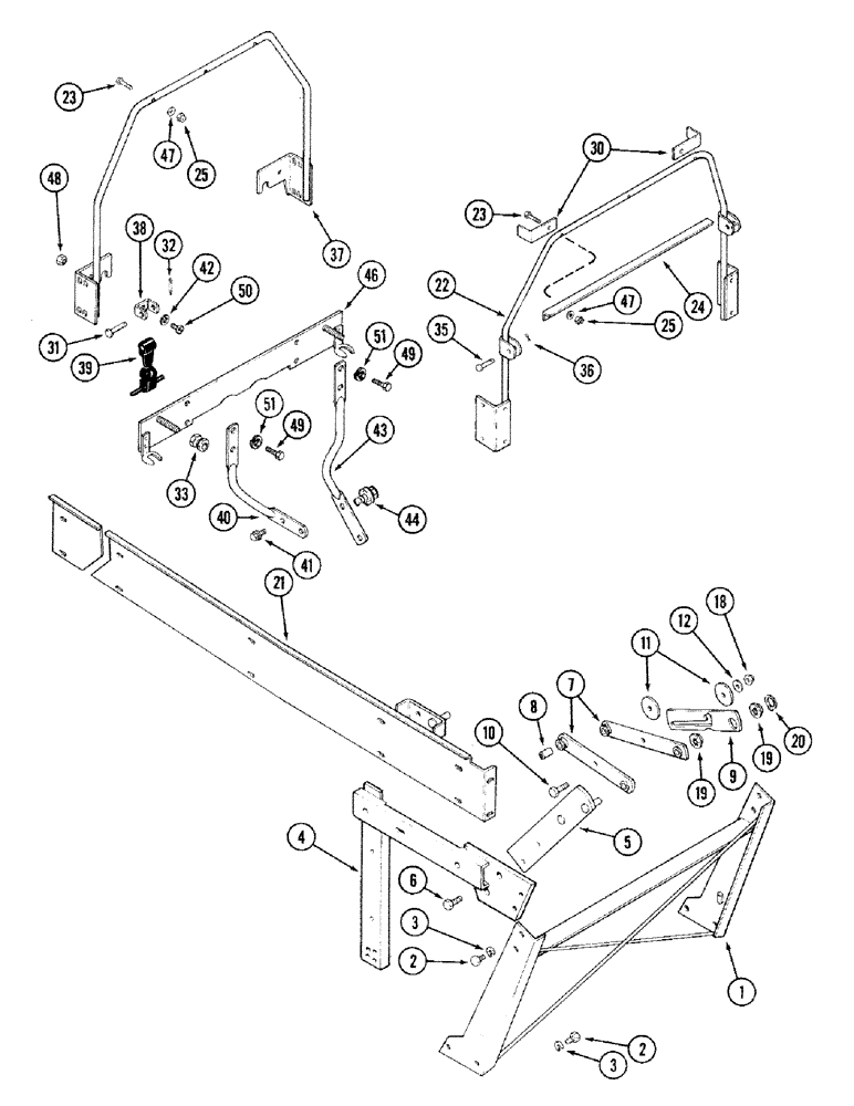 Схема запчастей Case IH 2394 - (9-026) - HOOD SUPPORTS, HINGE AND LATCH (09) - CHASSIS/ATTACHMENTS