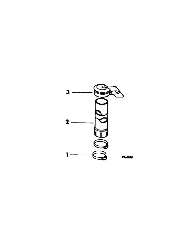 Схема запчастей Case IH 4156 - (D-02) - DIESEL ENGINE, EXHAUST PIPE EXTENSION (01) - ENGINE