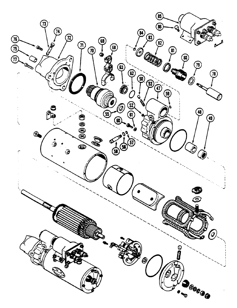 Схема запчастей Case IH 2590 - (4-123C) - STARTER ASSEMBLY, P.I.N. 9907800 THROUGH 9910732 (04) - ELECTRICAL SYSTEMS