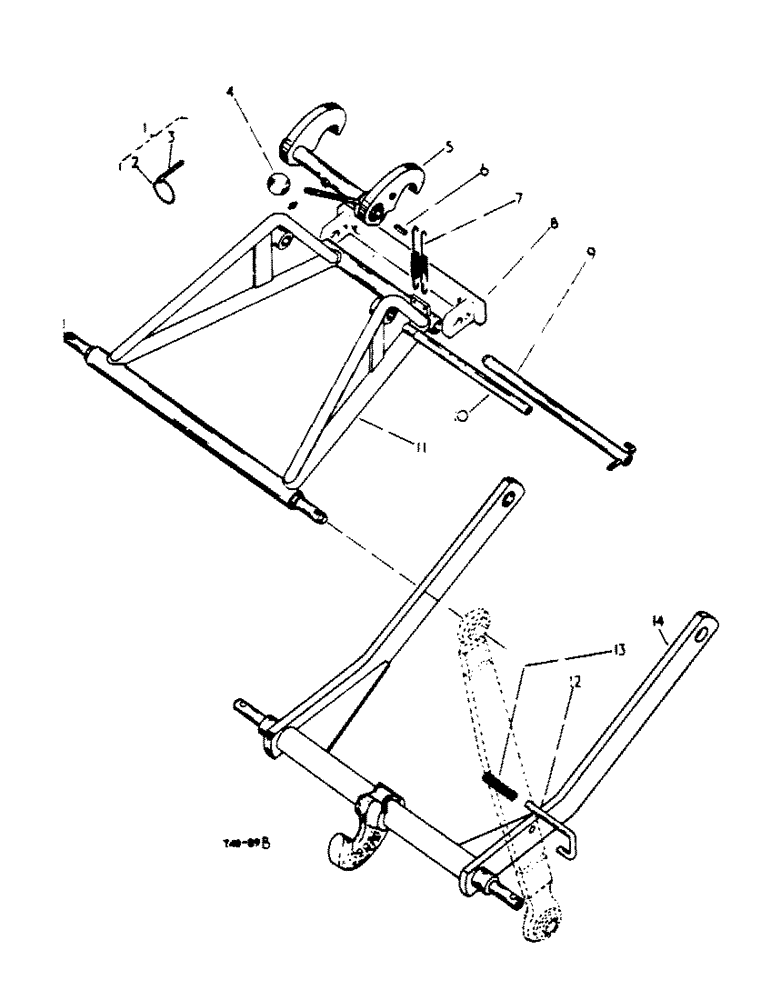 Схема запчастей Case IH 444 - (6-08) - AUTOMATIC HITCH ATTACHMENT (09) - CHASSIS