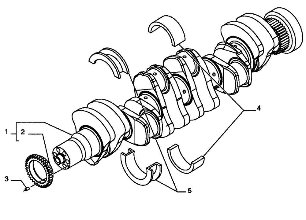 Схема запчастей Case IH SPX3320 - (03-029) - CRANKSHAFT (01) - ENGINE