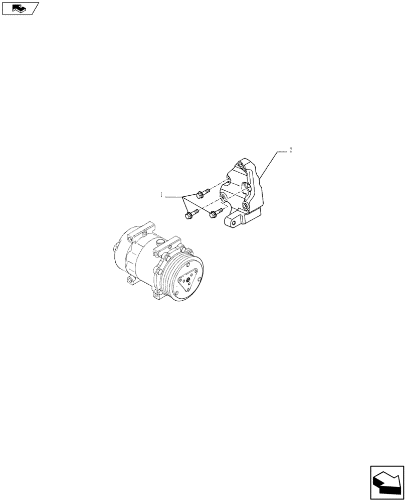 Схема запчастей Case IH F4HFE613T A005 - (50.200.01) - COMPRESSOR, AIRCOND. (504375035) (55) - ELECTRICAL SYSTEMS