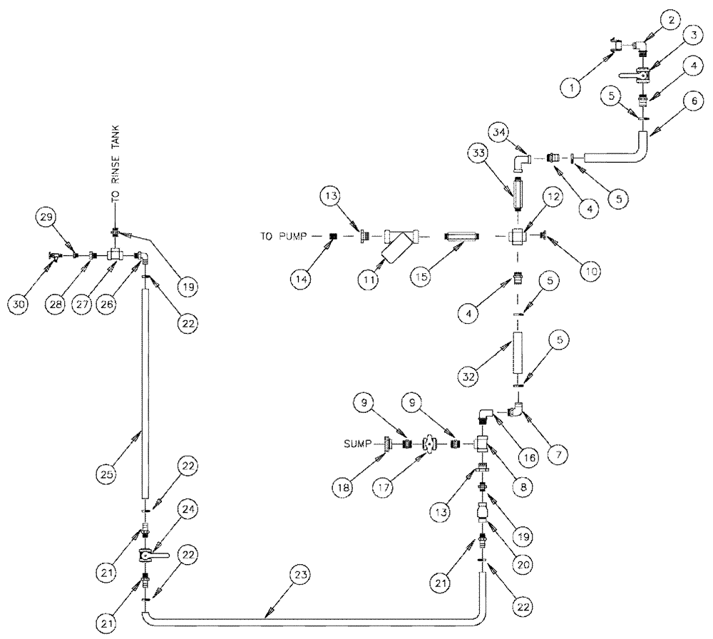 Схема запчастей Case IH 3185 - (09-015) - SUCTION PLUMBING, ELIIPTICAL Liquid Plumbing