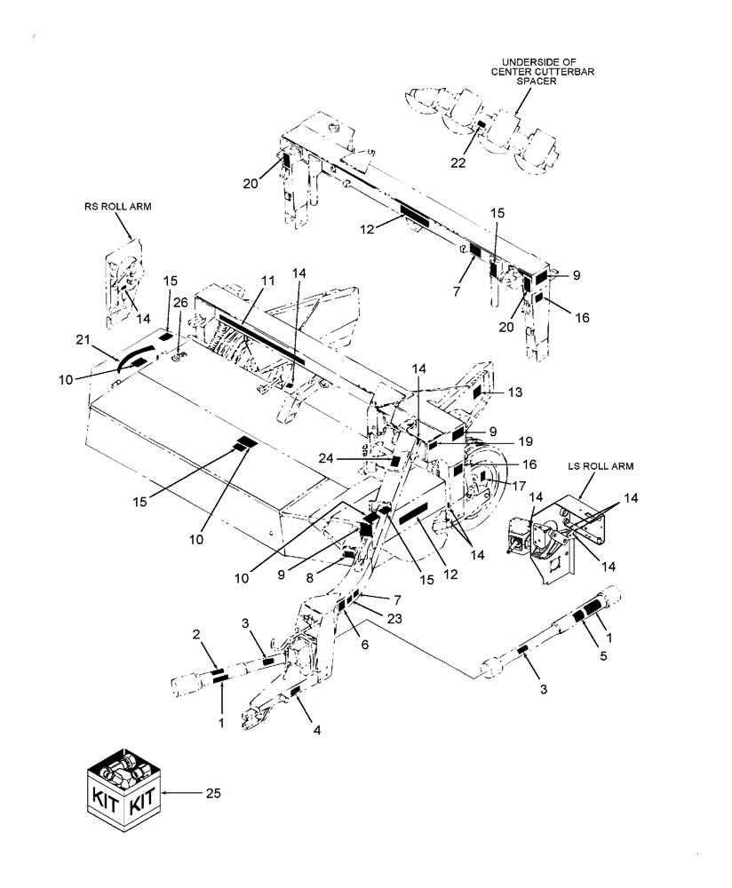 Схема запчастей Case IH DC101F - (08.03) - DECALS (08) - SHEET METAL