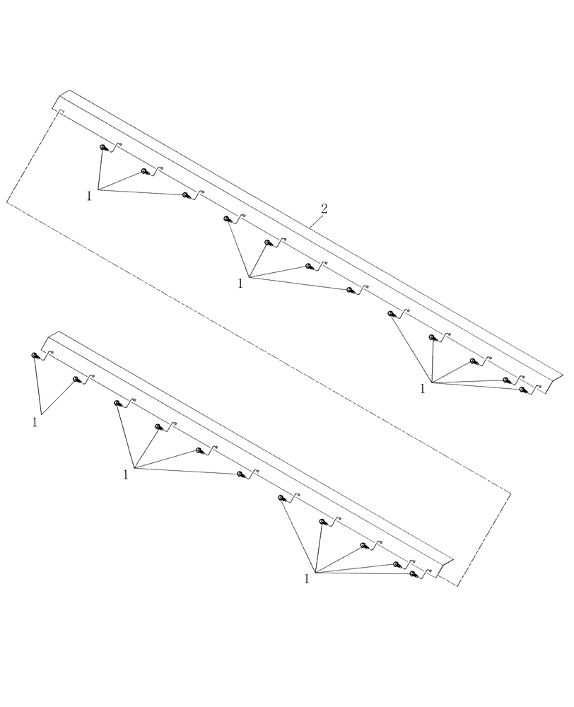 Схема запчастей Case IH DHX251 - (1.09[1]) - HAYGUARDS 18 TO 36 FT, PRIOR TO PIN  K01 2002 (14) - CROP CUTTING