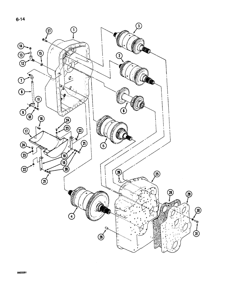 Схема запчастей Case IH 9240 - (6-014) - TRANSMISSION (06) - POWER TRAIN