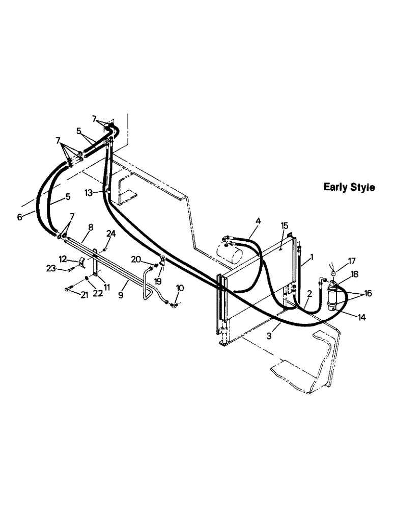 Схема запчастей Case IH ST251 - (03-04) - A/C AND HEATER PLUMBING, 855 CUMMMINS, EARLY STYLE (03) - Climate Control