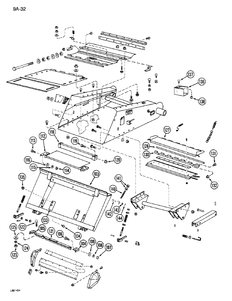 Схема запчастей Case IH 1640 - (9A-32) - FEEDER, (CONT) (13) - FEEDER