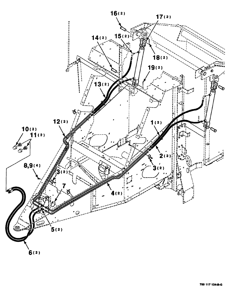 Схема запчастей Case IH 8420 - (08-04) - HYDRAULIC ASSEMBLY (S/N CFH0054166 AND LATER) (07) - HYDRAULICS