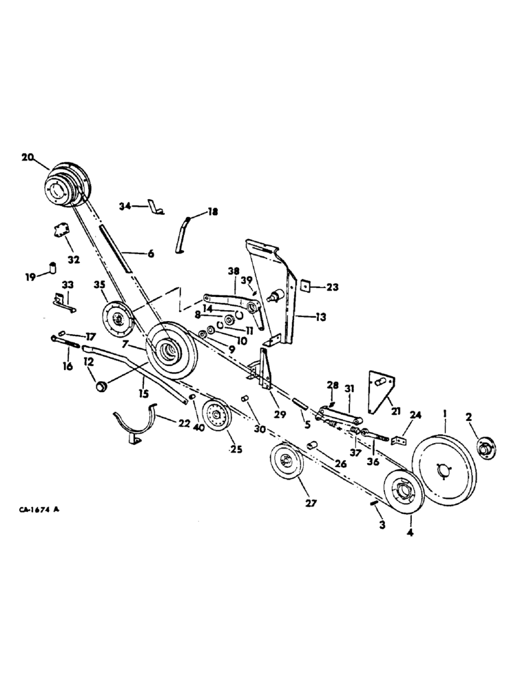 Схема запчастей Case IH 615 - (20-15) - SEPARATOR, STRAW CHOPPER, DRIVE, SERIAL NO. 2580 AND BELOW Separation