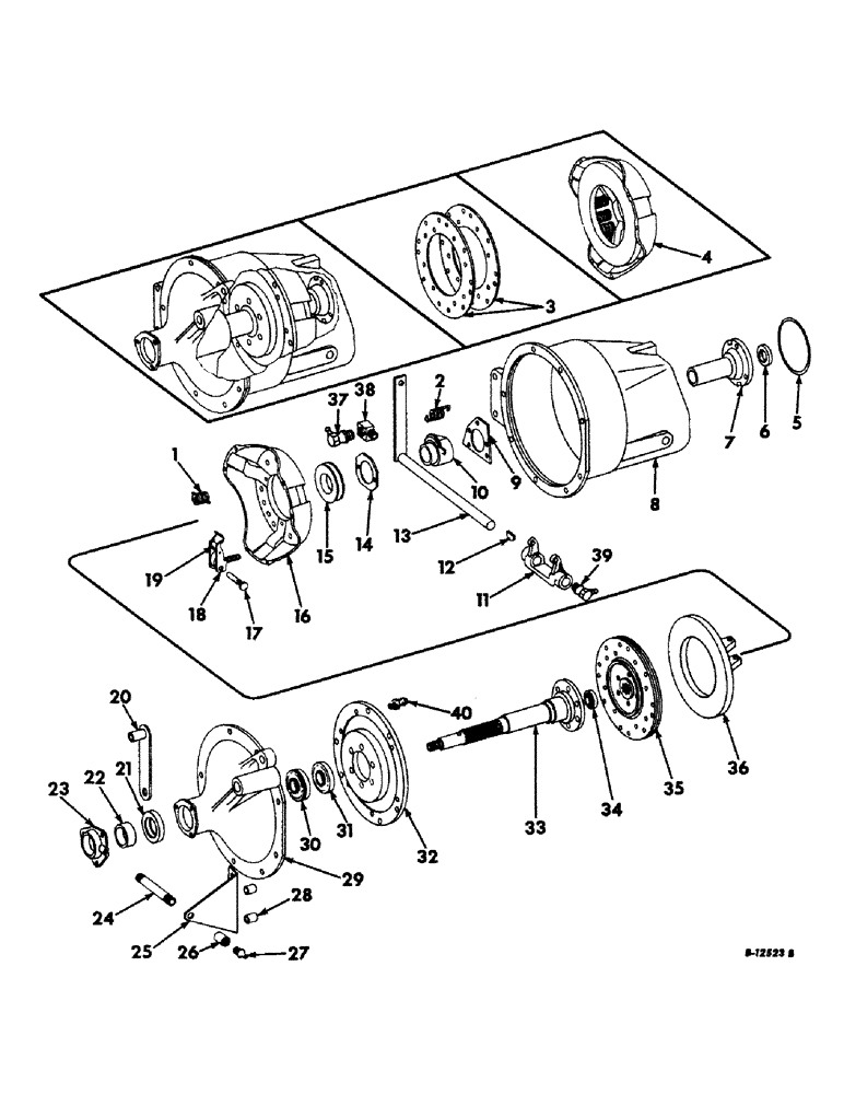 Схема запчастей Case IH 403 - (044) - CLUTCH AND CLUTCH HOUSING (18) - CLUTCH