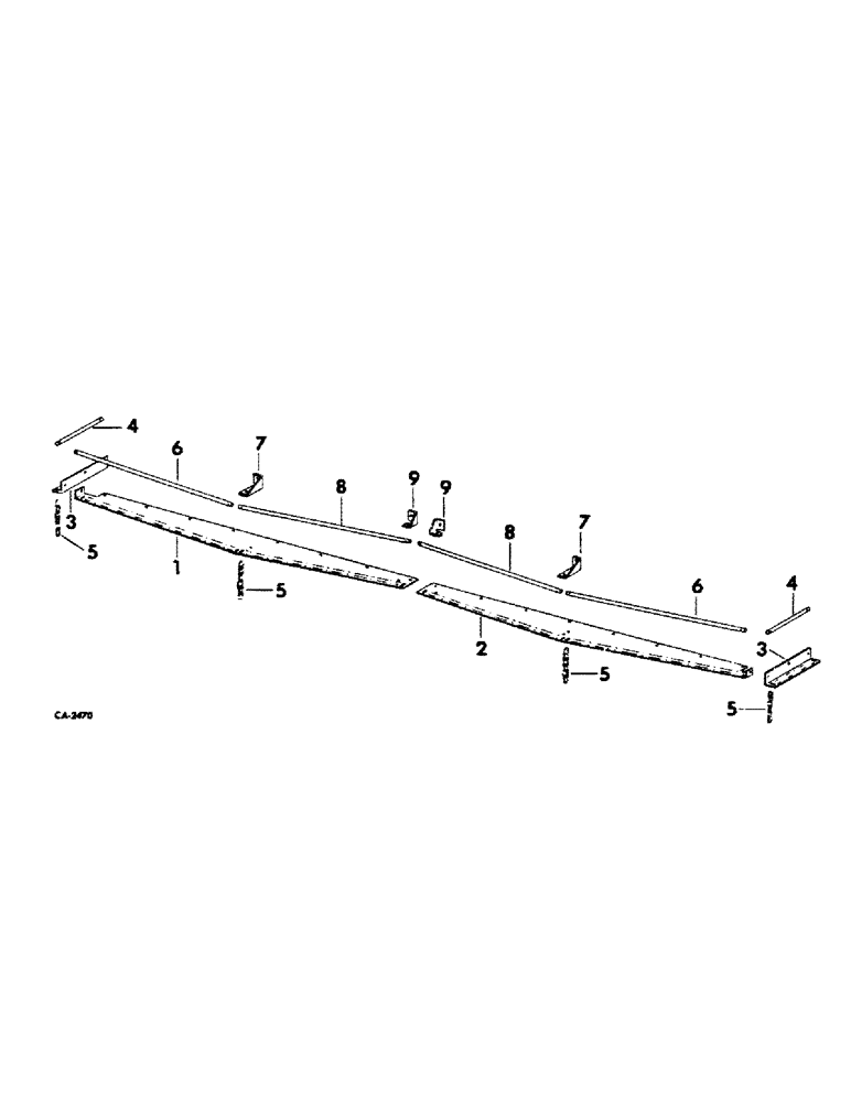 Схема запчастей Case IH 711 - (R-17) - FRONT CHAIN GUARD ATTACHMENT 