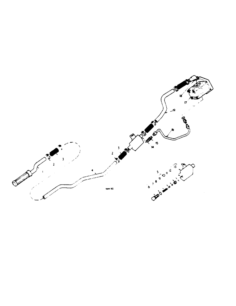 Схема запчастей Case IH 364 - (6-18) - ATTACHMENTS, POWER STEERING AND FRONT AXLE ATTACHMENT, FLOW CONTROL VALVE AND PIPES Attachments