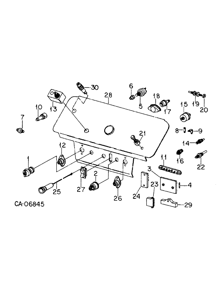 Схема запчастей Case IH 886 - (08-13) - ELECTRICAL, SWITCHES, FUSES AND JUNCTION BLOCK (06) - ELECTRICAL