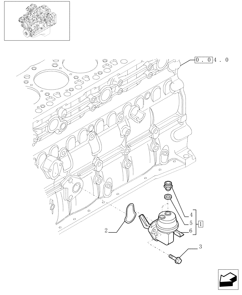 Схема запчастей Case IH PX140 - (0.20.1[01]) - FUEL PUMP (2830121) (02) - ENGINE