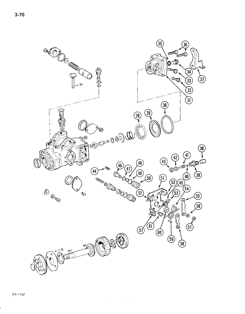 Схема запчастей Case IH 385 - (3-070) - FUEL INJECTION PUMP VA, BOSCH INJECTION C.R. PUMP (CONTD) (03) - FUEL SYSTEM