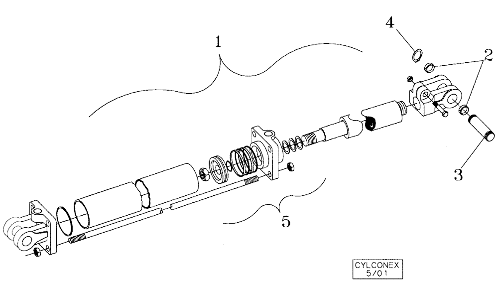 Схема запчастей Case IH 690 - (35.100.04) - MAIN LIFT CYLINDER ASSEMBLY 398561A1 