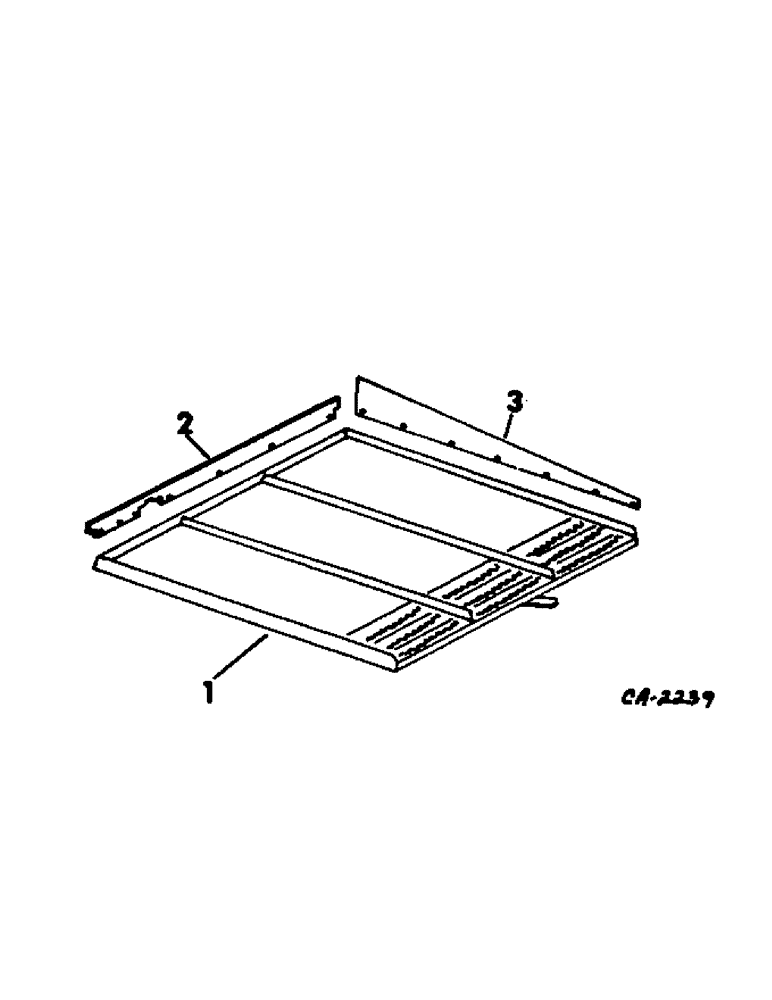 Схема запчастей Case IH 815 - (R-44[1]) - CHAFFER SIEVE AND DIVIDERS, SERIAL NO. 4689 AND ABOVE Separation