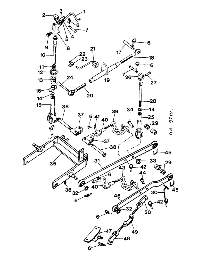 Схема запчастей Case IH 533 - (09-13) - THREE-POINT-LINKAGE - E-VERSION (12) - FRAME