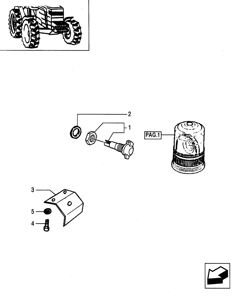 Схема запчастей Case IH JX90 - (1.92.9[02]) - ROTATING LIGHT - BRACKET (10) - OPERATORS PLATFORM/CAB