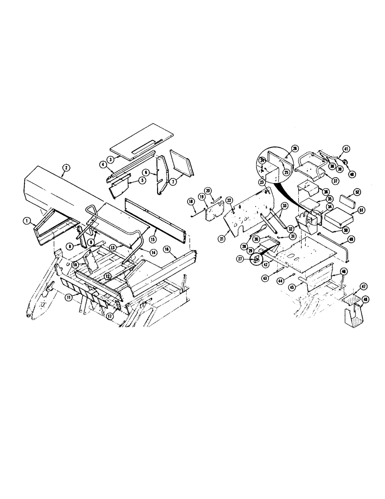 Схема запчастей Case IH 675 - (04) - FRONT PANEL AND OPERATORS PLATFORM 