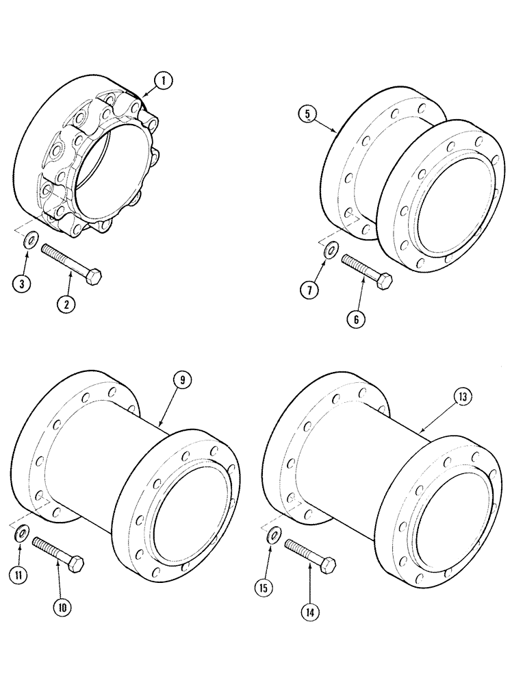 Схема запчастей Case IH MX220 - (06-45) - SPACER DUAL REAR WHEELS (06) - POWER TRAIN