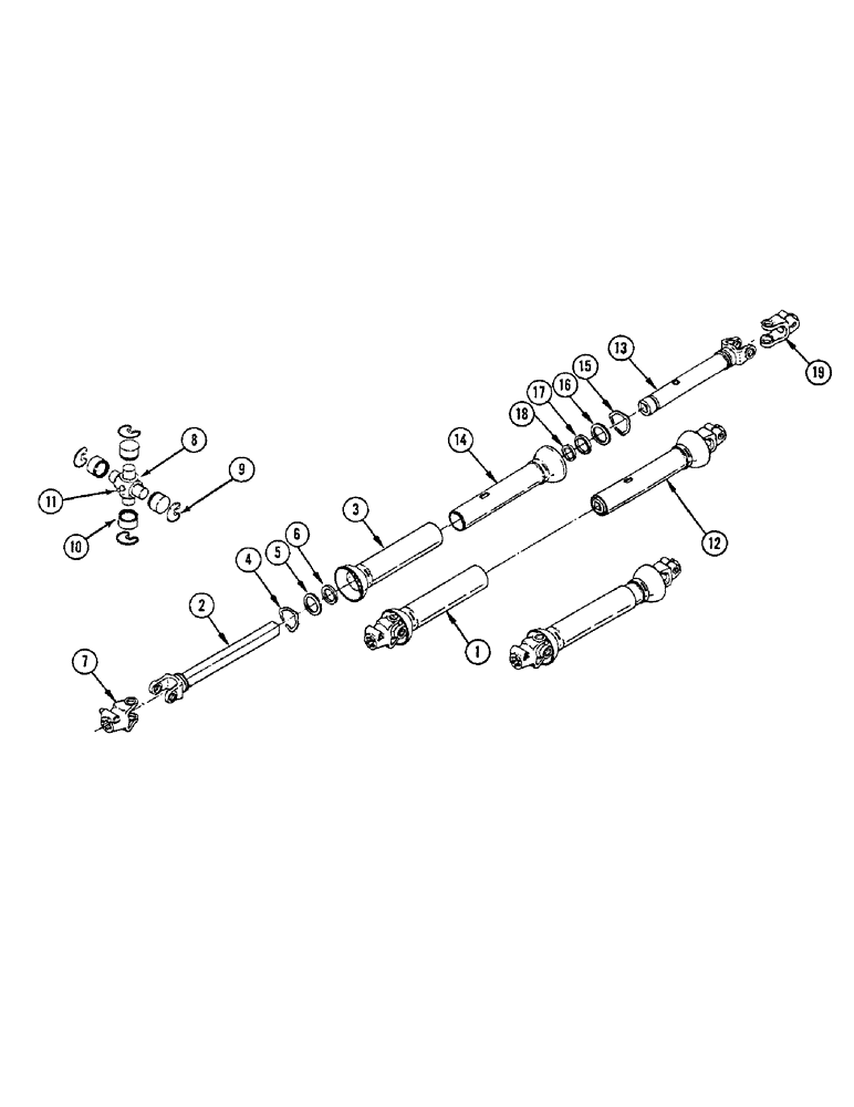 Схема запчастей Case IH 575 - (21A) - F37394 PTO SHAFT, TRACTOR END 