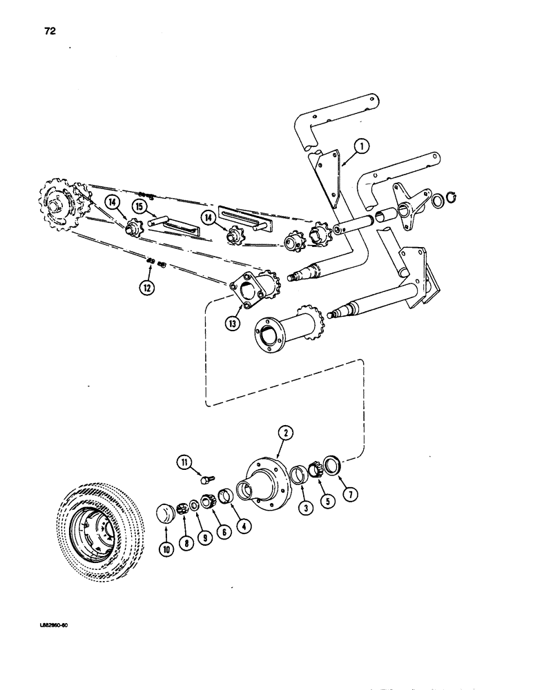 Схема запчастей Case IH 5100 - (072) - AXLE DRIVE 