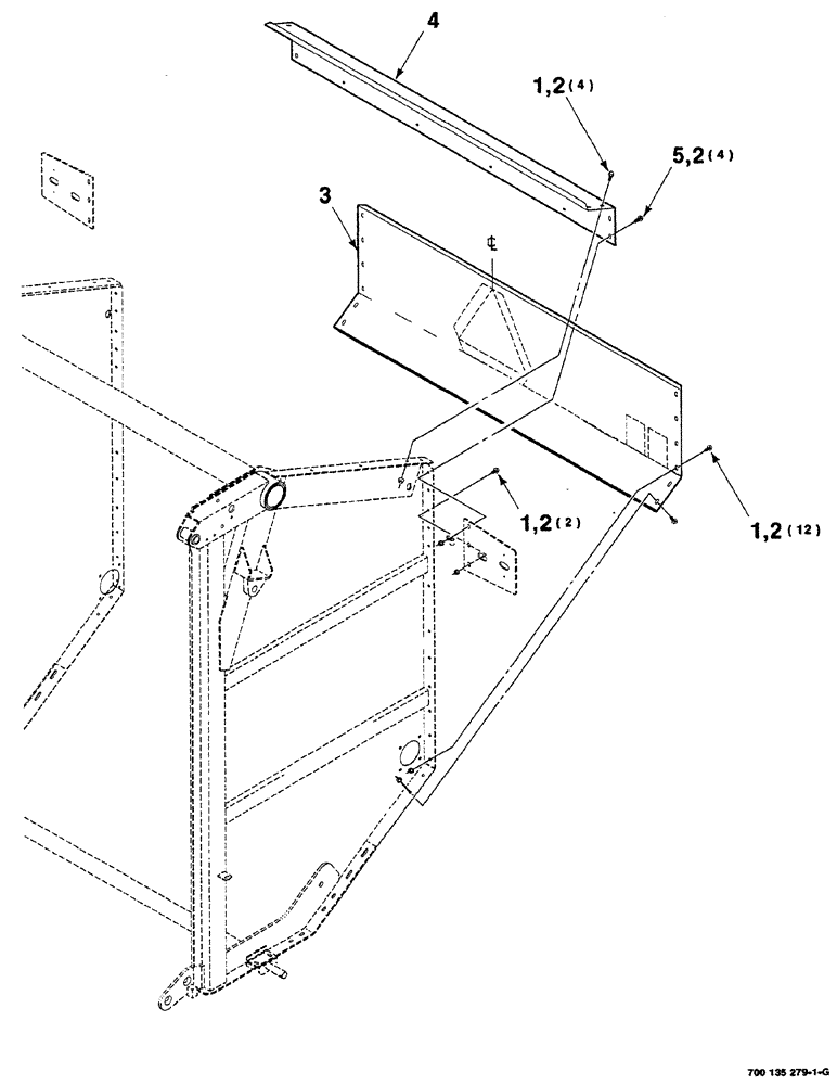 Схема запчастей Case IH RS561 - (07-040) - TAILGATE SHIELDS (WITHOUT MESH WRAP) (12) - MAIN FRAME